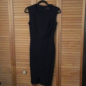 Banana Republic Black Sloan Fit Sleeveless Tulip Hemline Pencil Dress Size 2